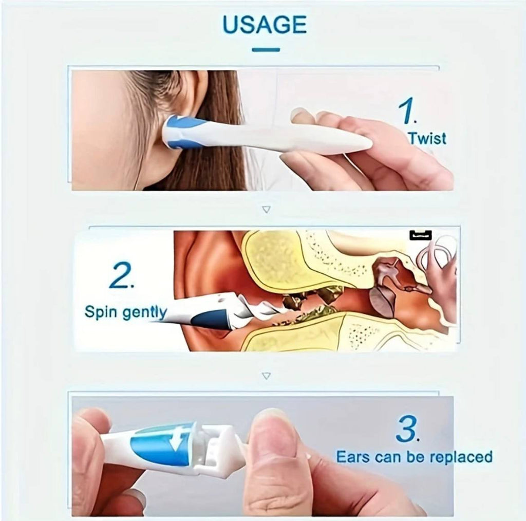 Smart Swab Silicon Easy Earwax Removal with 16 Replacement Disposable Soft Tips/Ear Wax Cleaner