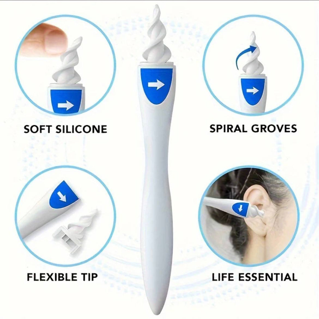 Smart Swab Silicon Easy Earwax Removal with 16 Replacement Disposable Soft Tips/Ear Wax Cleaner