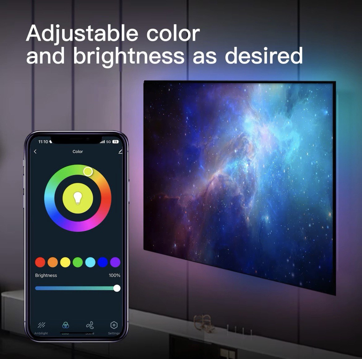 Television Synchronizing LED Light