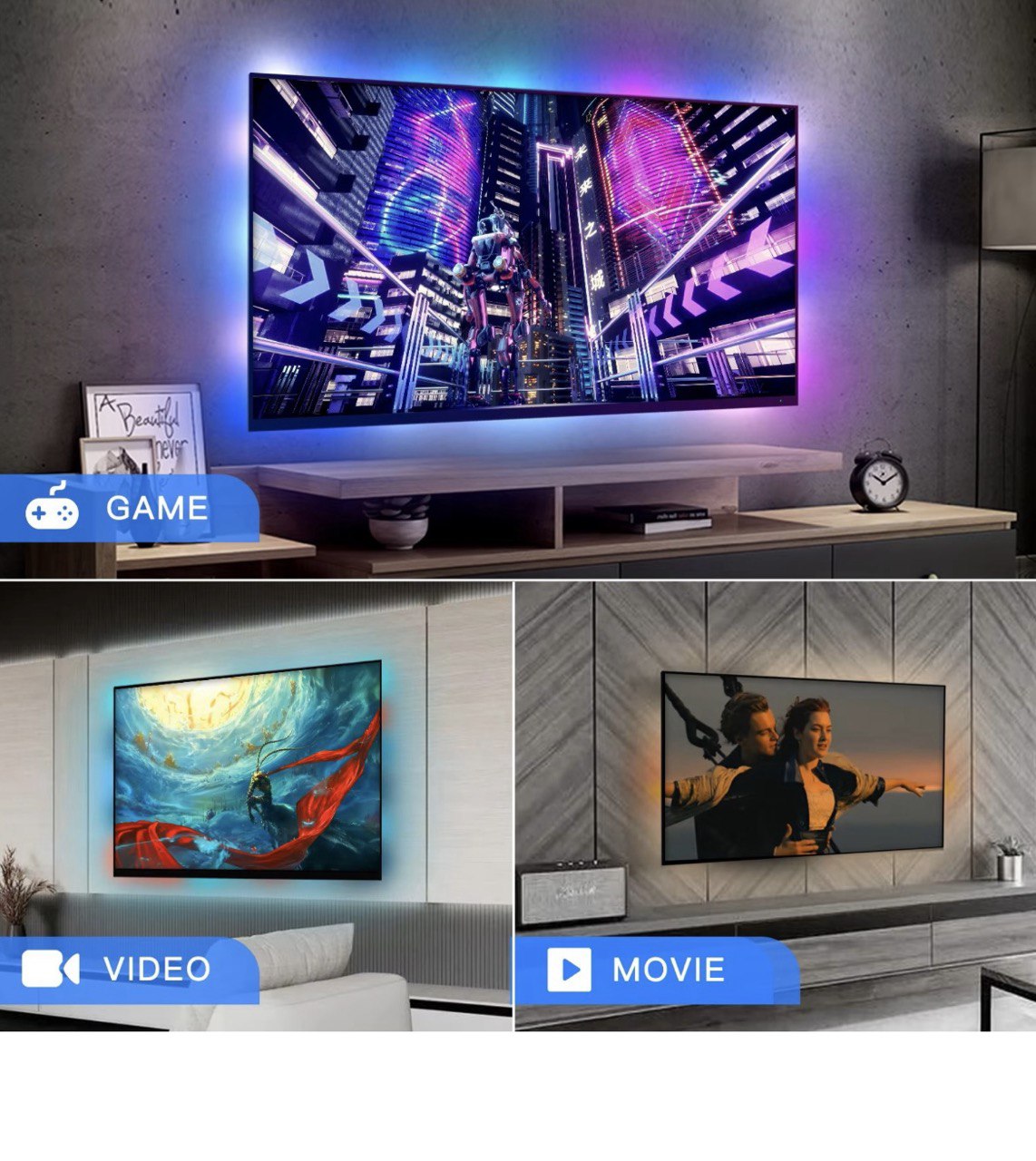 Television Synchronizing LED Light